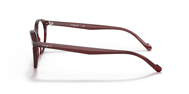 VO5326 Bordeaux transparent AcetatEyeglass Frames von B24, Seitenansicht