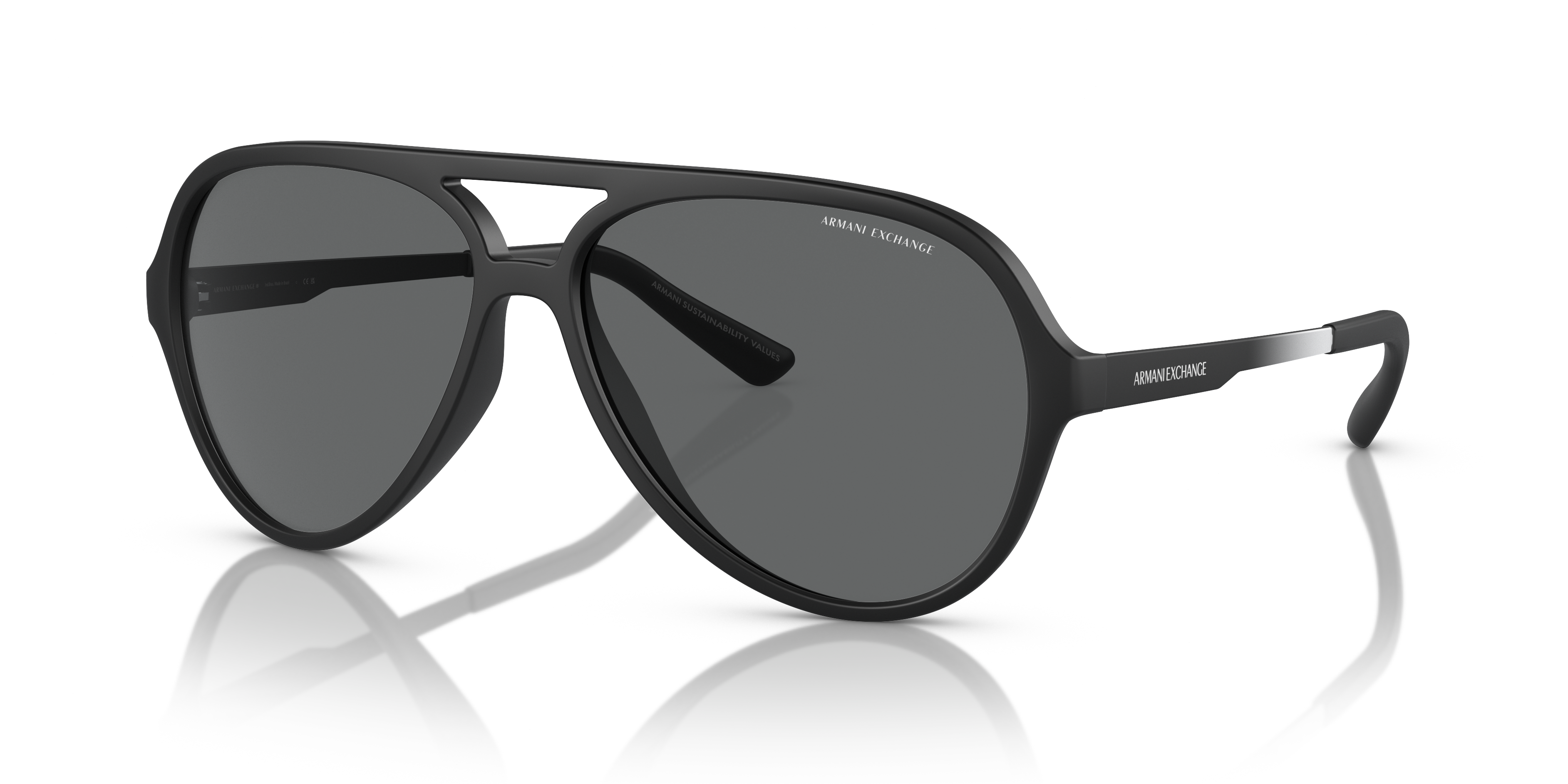 AX4133S Matt Schwarz KunststoffSunglass Frames von B24, Dreiviertelansicht