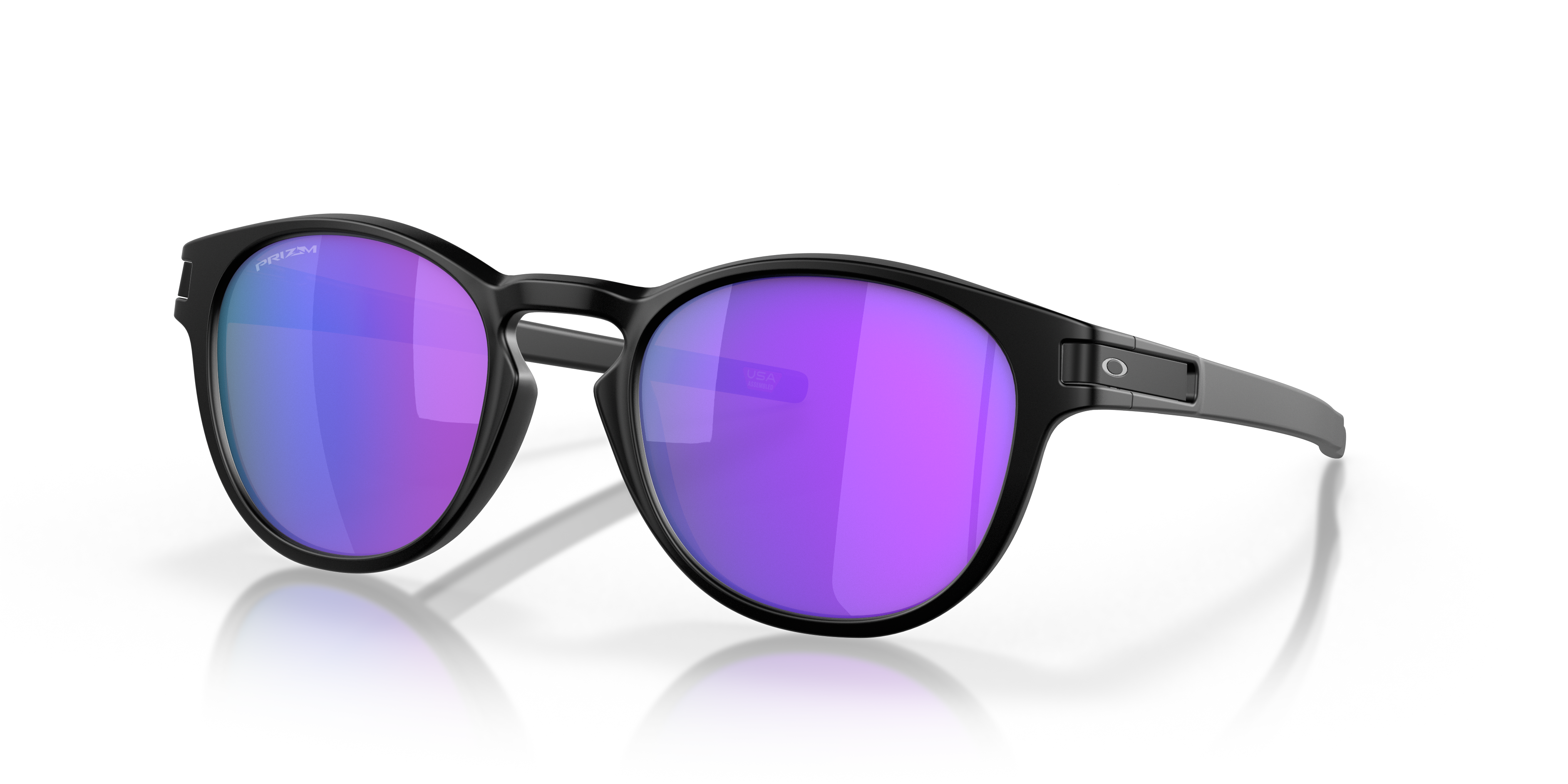 Latch™ Matzwart KunststofSunglass Frames van B24, Hoekweergave