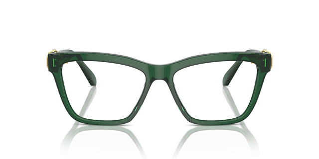 SK2021 Transparant groen AcetaatEyeglass Frames van B24, Vooraanzicht