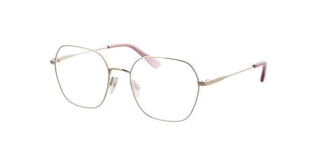 Claire Goud  &  kristal roze MetaalEyeglass Frames van B24, Hoekweergave