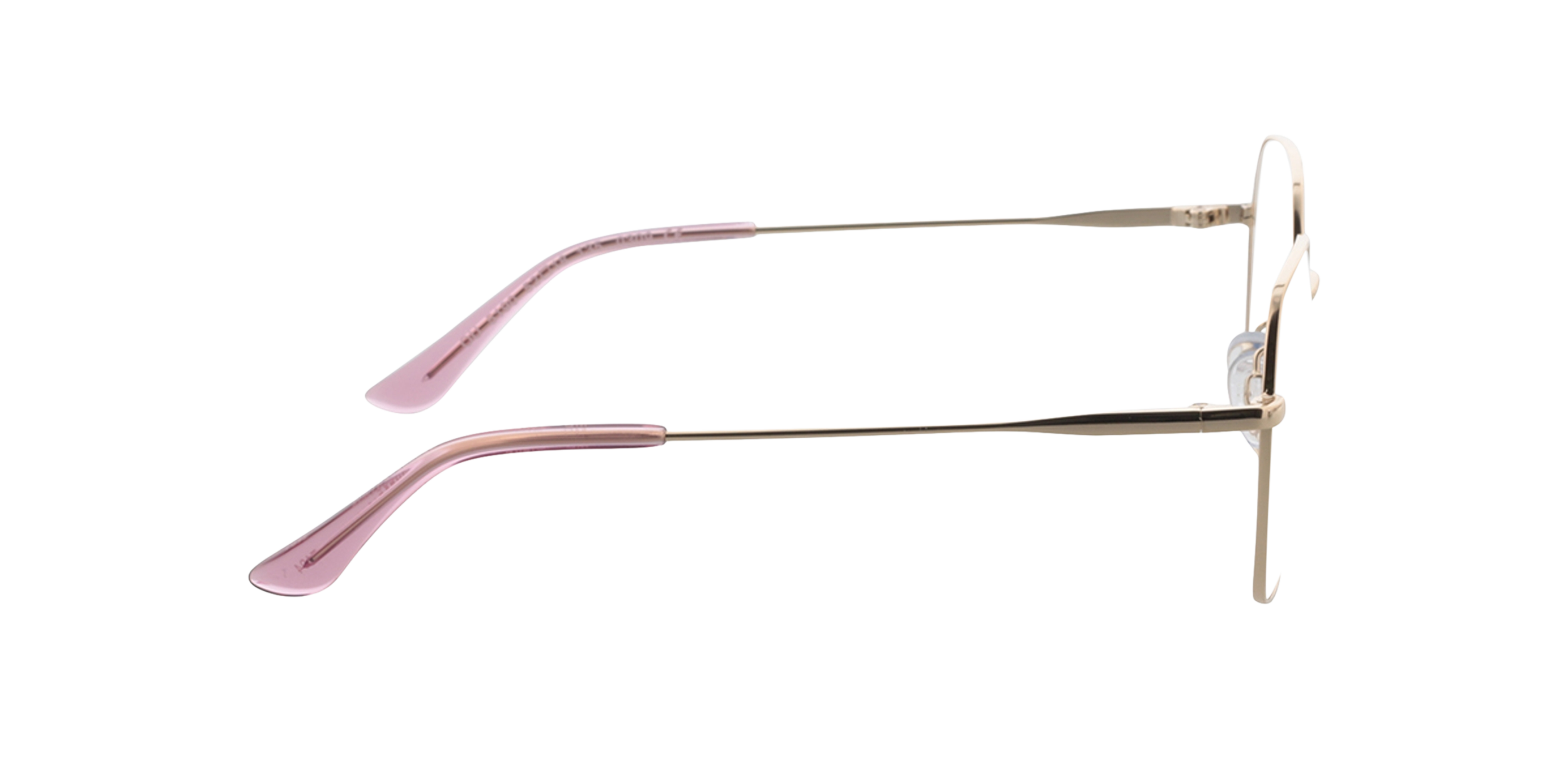 Claire Gold  &  Crystal Pink MetallEyeglass Frames von B24, Seitenansicht