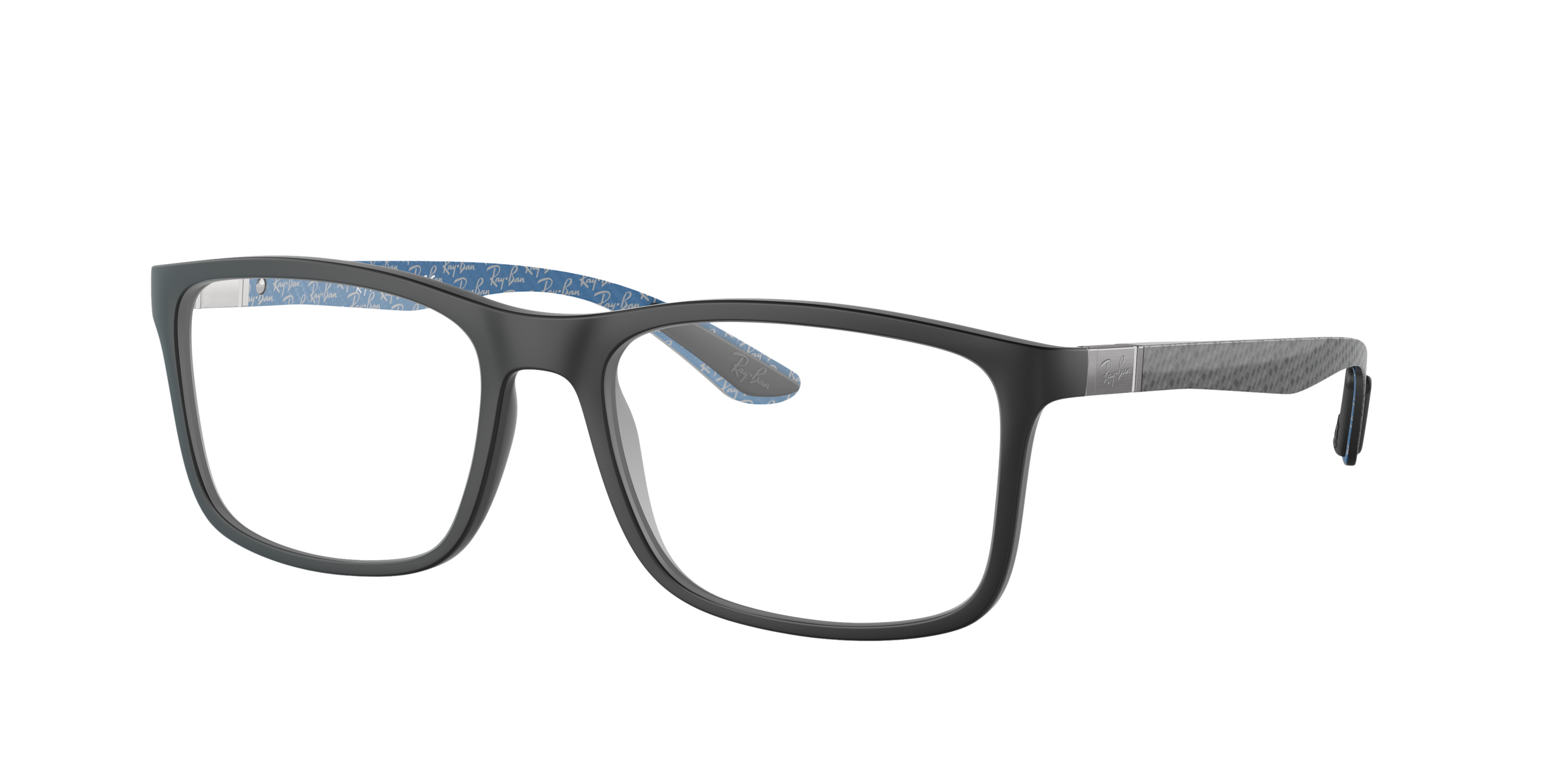 RB8908 Zwart KunststofEyeglass Frames van B24, Hoekweergave