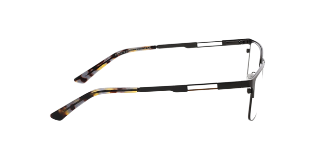 Porto Mat gunmetal & grijs Havana MetaalEyeglass Frames van B24, Zijaanzicht