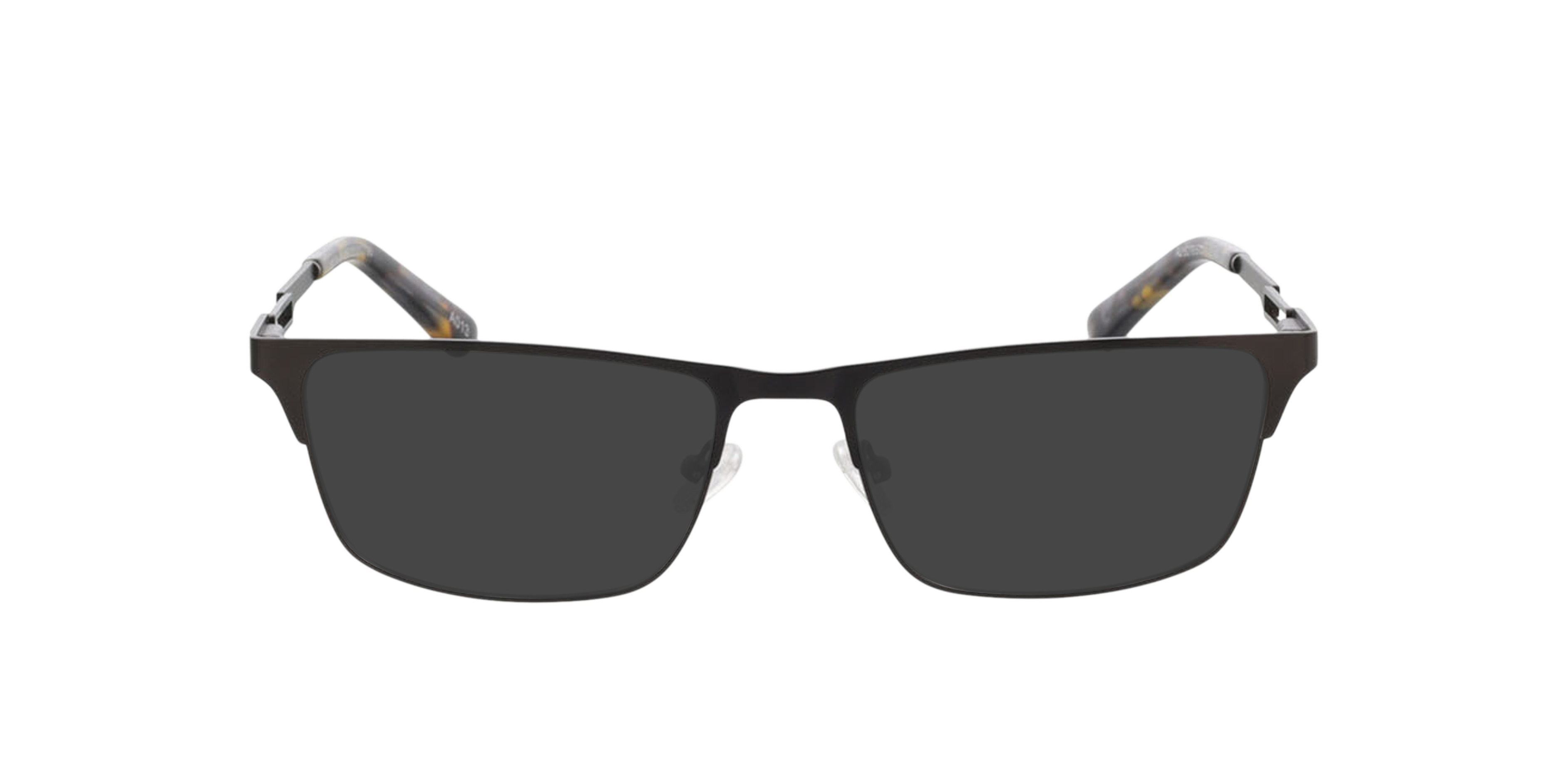 Porto Mat gunmetal  &  grijs Havana MetaalEyeglass Frames van B24, met getinte lenzen