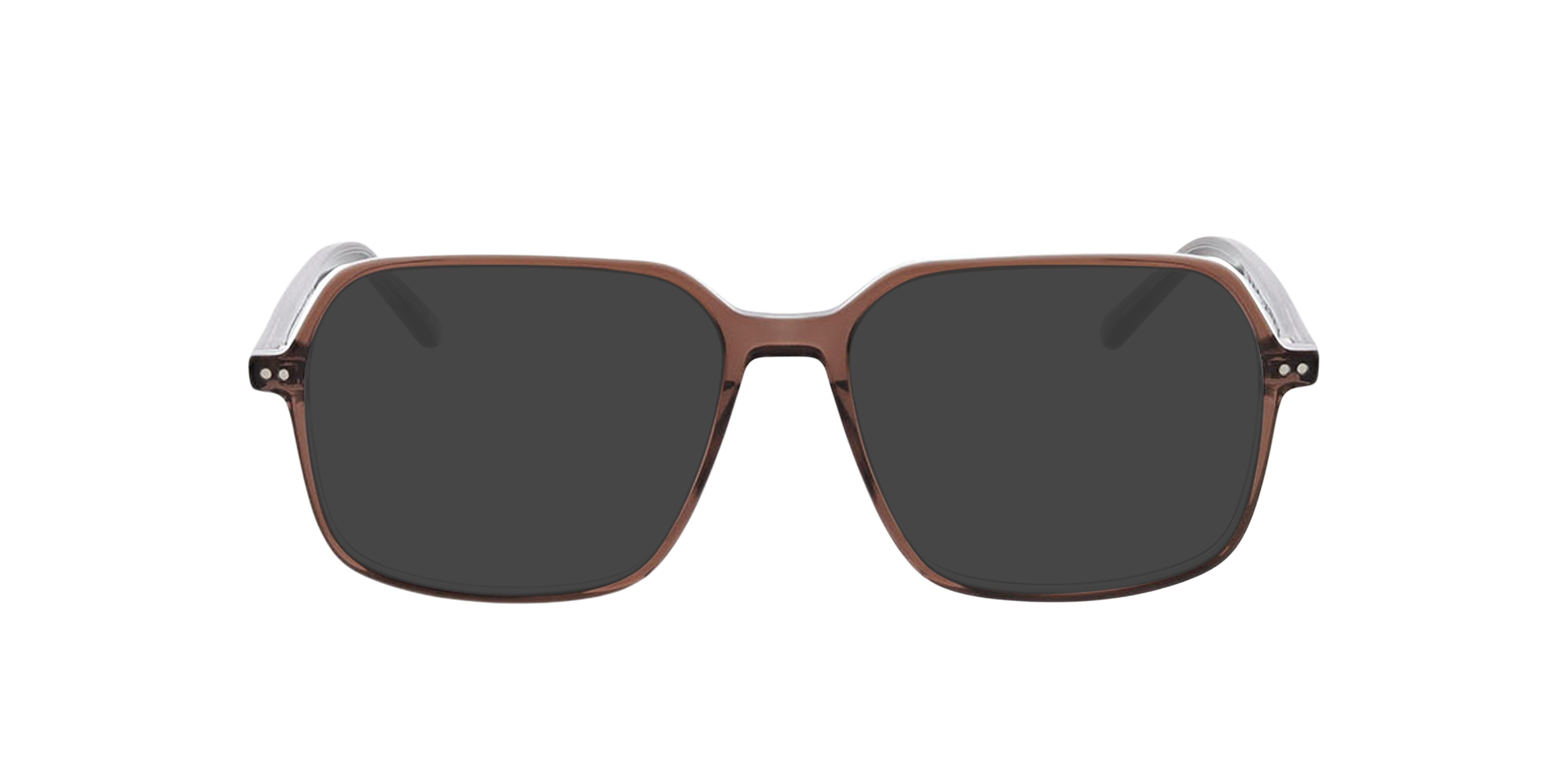 Aberdeen Bilayer Brown Crystal Grey AcetatEyeglass Frames von B24, mit getönten Gläsern