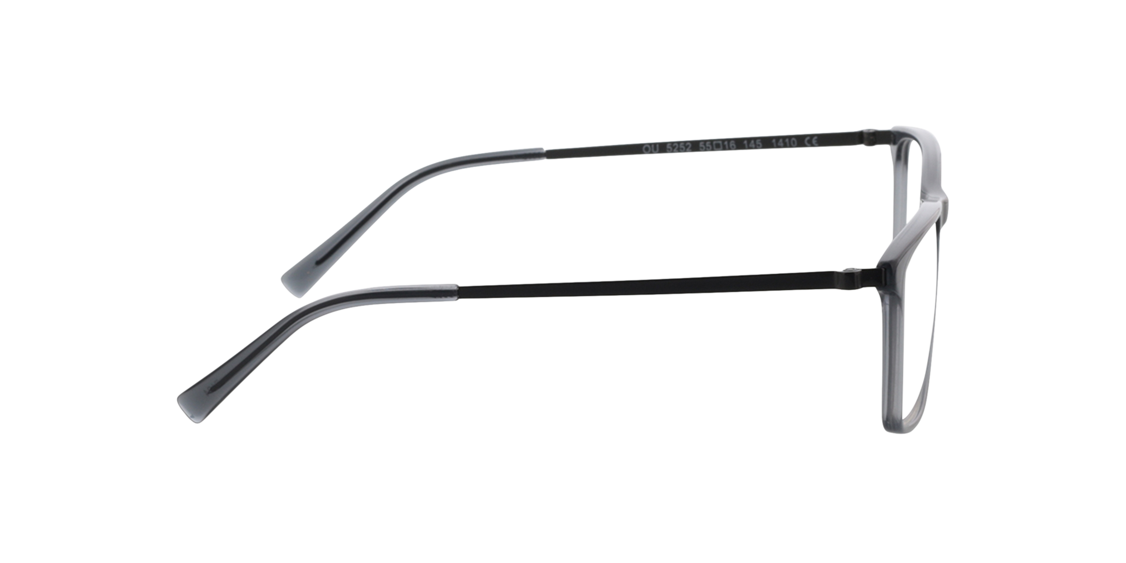 Perry Kristal grijs  &  mat donkergroen AcetaatEyeglass Frames van B24, Zijaanzicht