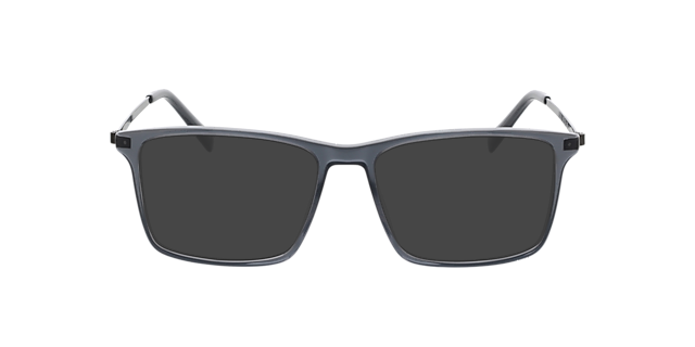 Perry Kristal grijs & mat donkergroen AcetaatEyeglass Frames van B24, met getinte lenzen