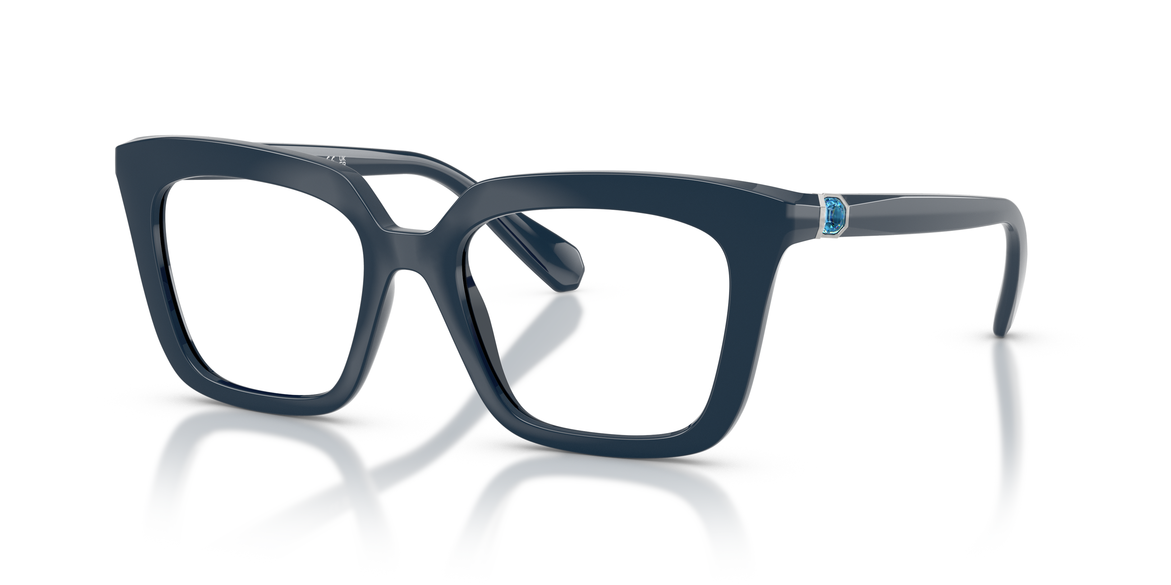 SK2043 Blauw KunststofEyeglass Frames van B24, Hoekweergave