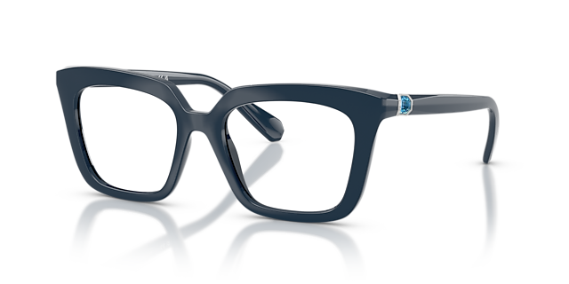 SK2043 Blauw KunststofEyeglass Frames van B24, Hoekweergave