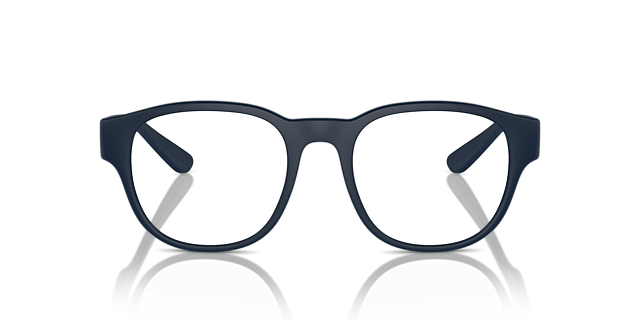 AX3110 Matblauw KunststofEyeglass Frames van B24, Vooraanzicht