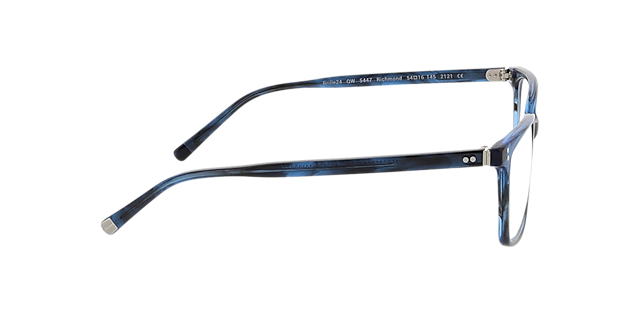 Richmond Kristall Blau Horn AcetatEyeglass Frames von B24, Seitenansicht