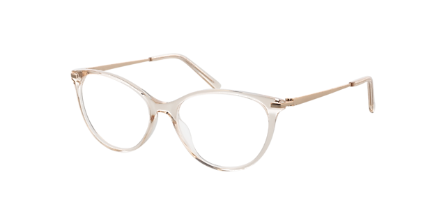 Lauren Kristal nude  &  satijn goud AcetaatEyeglass Frames van B24, Hoekweergave