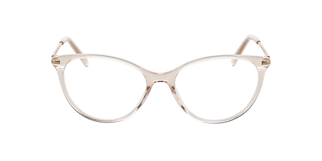 Lauren Kristal nude  &  satijn goud AcetaatEyeglass Frames van B24, Vooraanzicht