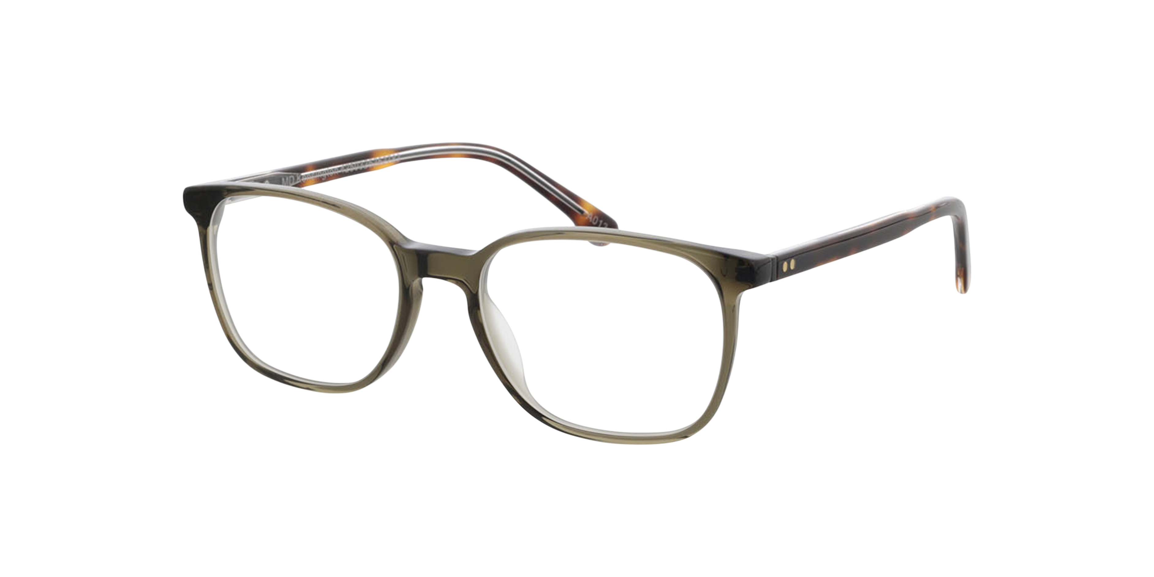 Kensington Groen  &  tweelaags Havana kristal AcetaatEyeglass Frames van B24, Hoekweergave