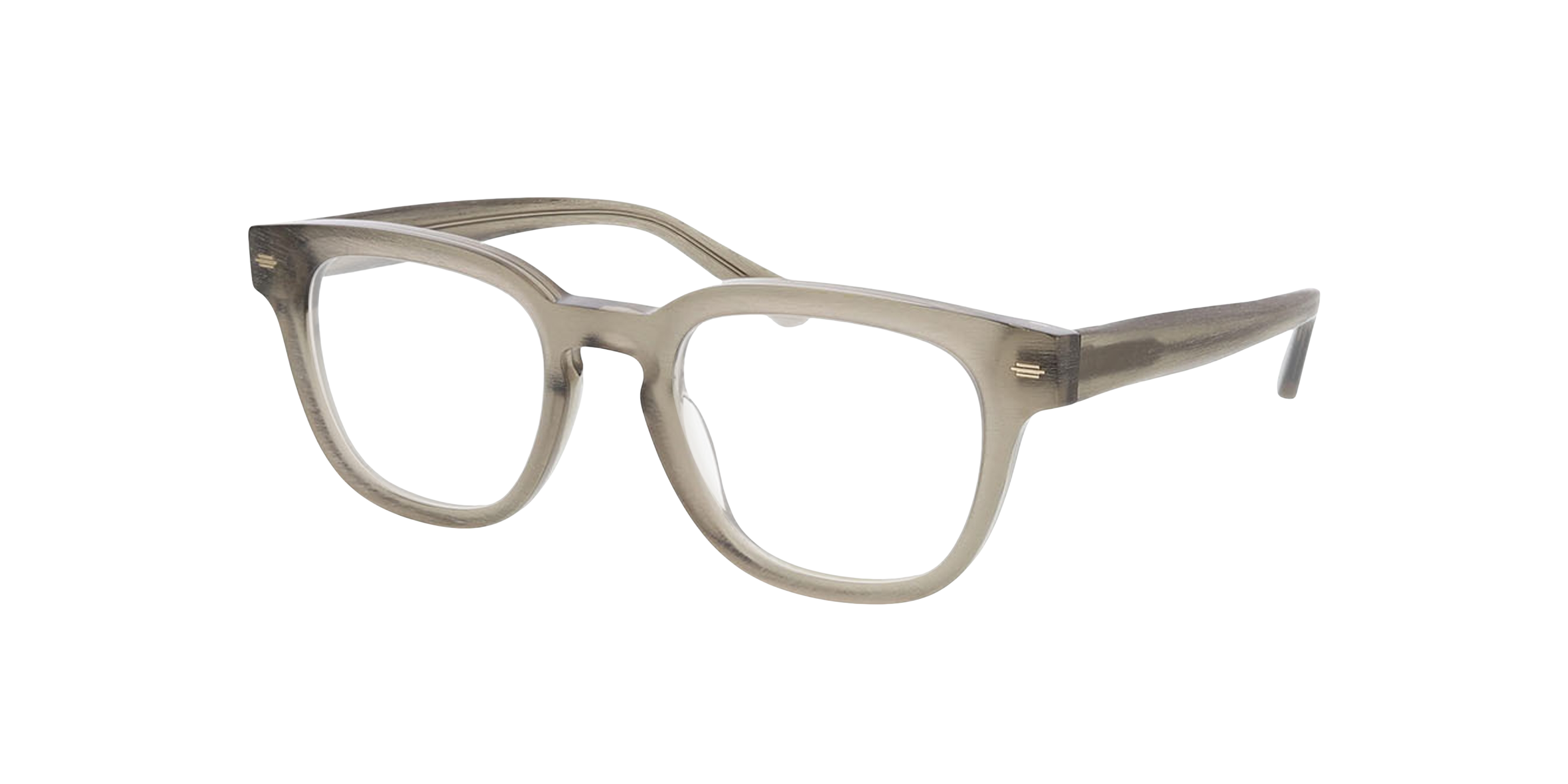 Cleveland Kristalgrijs AcetaatEyeglass Frames van B24, Hoekweergave