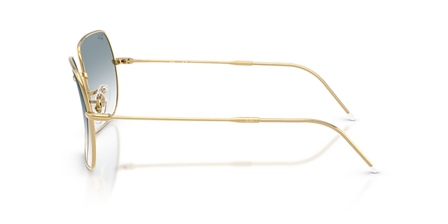 Square 1971 Reverse Arista Gold MetallSunglass Frames von B24, Seitenansicht