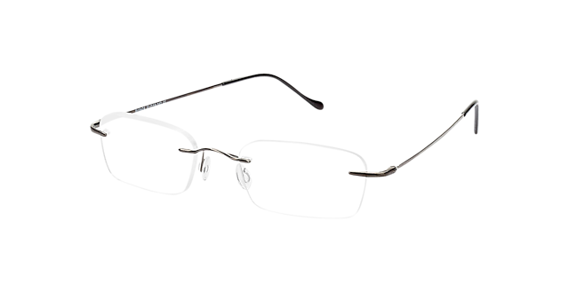 Bendigo Antraciet MetaalEyeglass Frames van B24, Hoekweergave