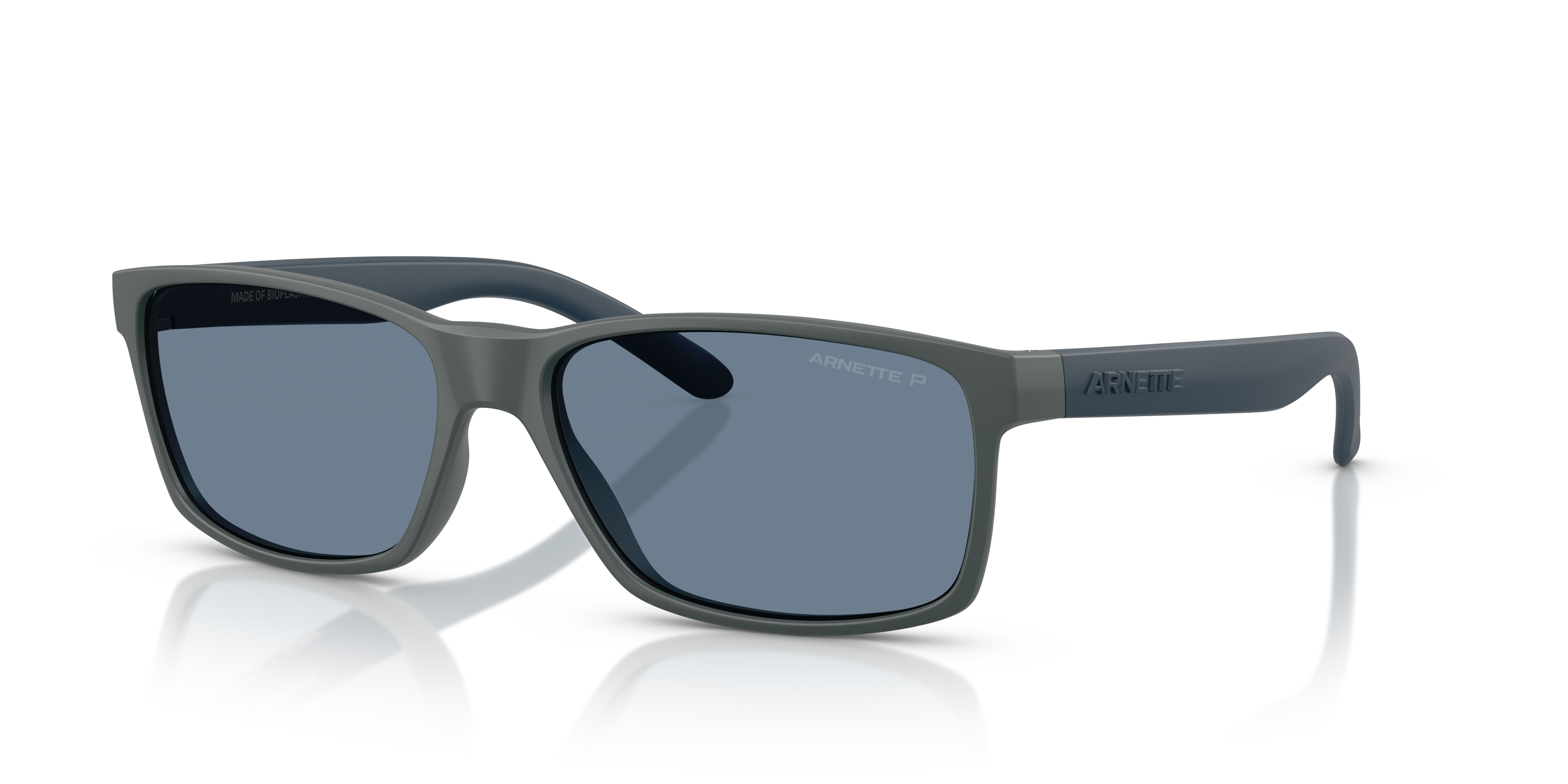AN4185 Matte Dark Grey KunststoffSunglass Frames von B24, Dreiviertelansicht