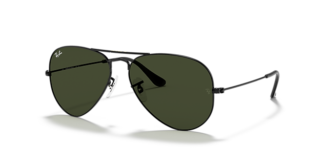RB3025 Zwart MetaalSunglass Frames van B24, Hoekweergave