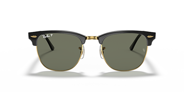 Clubmaster Classic Black & Gold AcetaatSunglass Frames van B24, Vooraanzicht