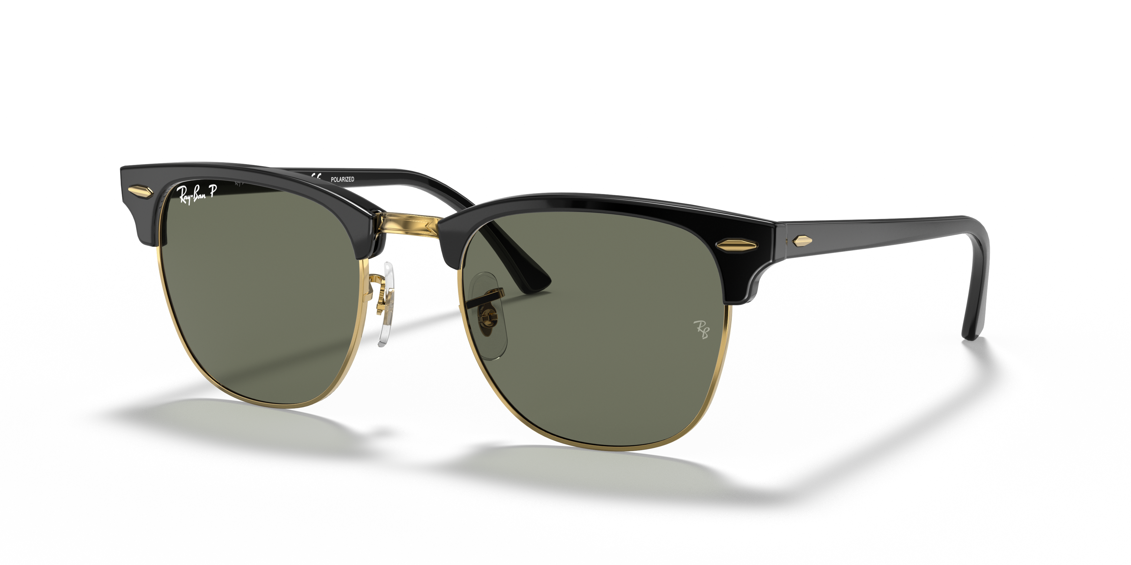 RB3016 Black & Gold AcetatSunglass Frames von B24, Dreiviertelansicht
