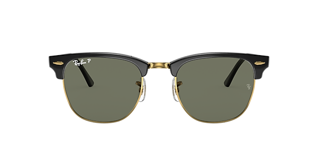 Clubmaster Classic Black & Gold AcetaatSunglass Frames van B24, met getinte lenzen