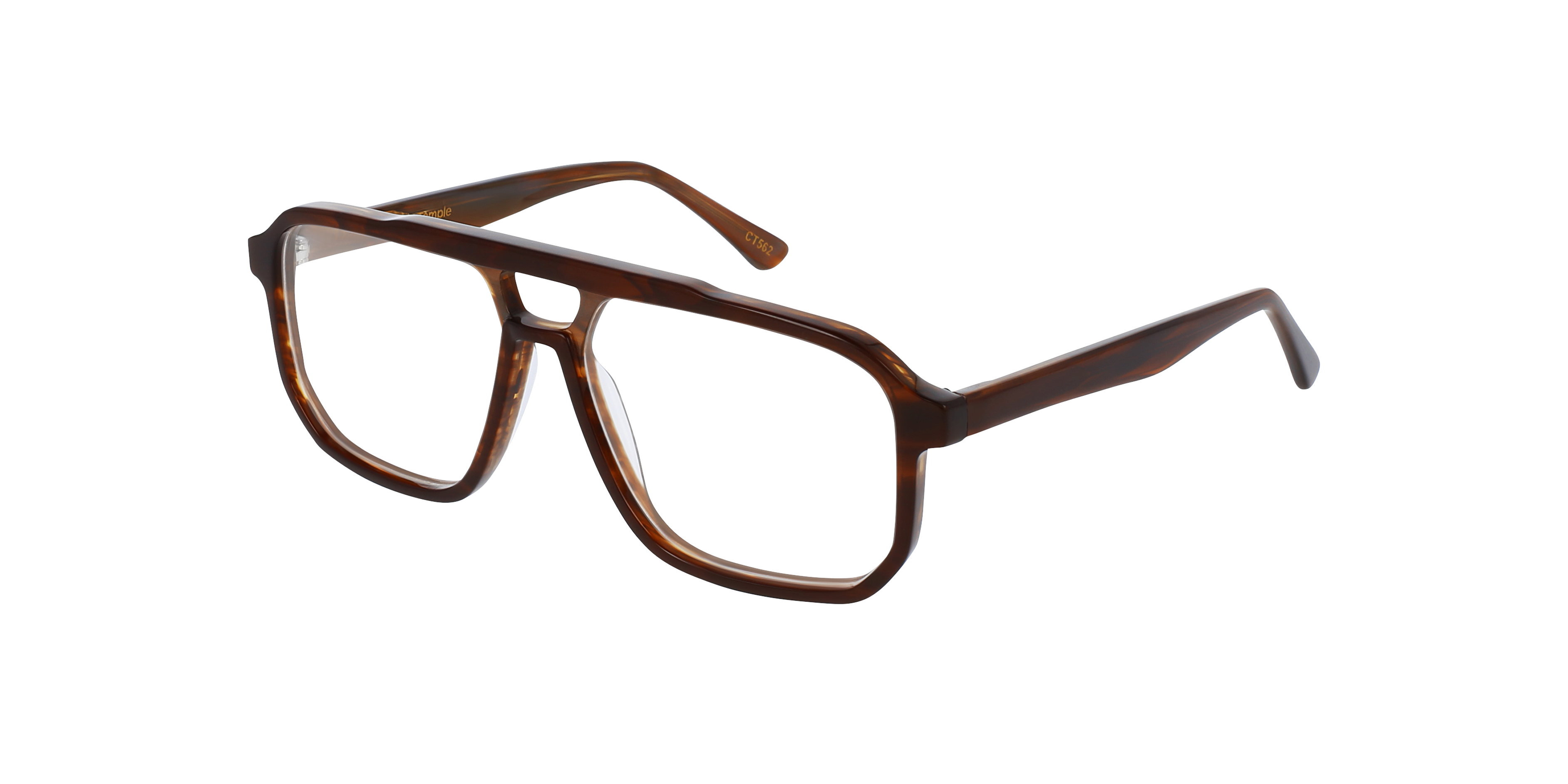 Craig Bahia Brown AcetatEyeglass Frames von B24, Dreiviertelansicht