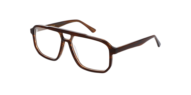 Craig Bahia Brown AcetaatEyeglass Frames van B24, Hoekweergave