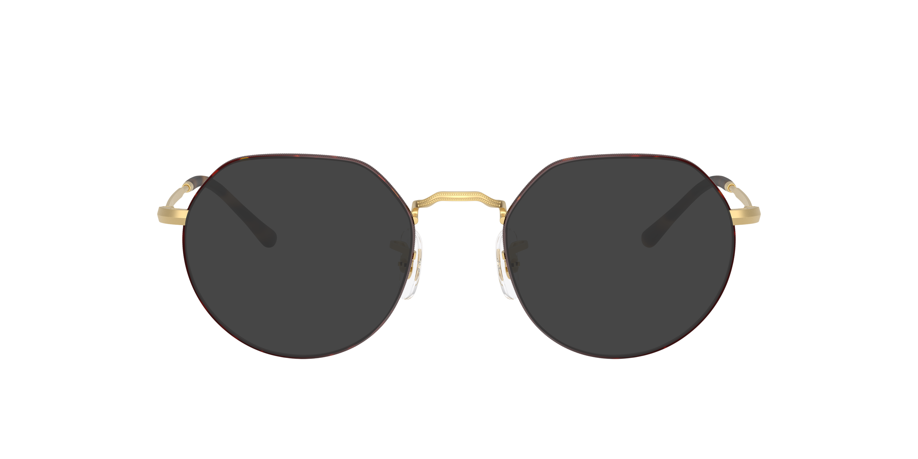 RB6465 Matte Havana On Matte Arista Gold MetaalEyeglass Frames van B24, met getinte lenzen