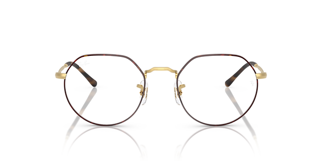 RB6465 Matte Havana On Matte Arista Gold MetallEyeglass Frames von B24, Vorderansicht