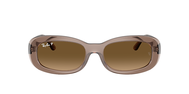 RB2221 Transparant Beige KunststofSunglass Frames van B24, met getinte lenzen