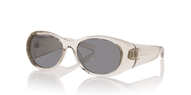 Sl 736 Brown Light KunststoffSunglass Frames von B24, Dreiviertelansicht