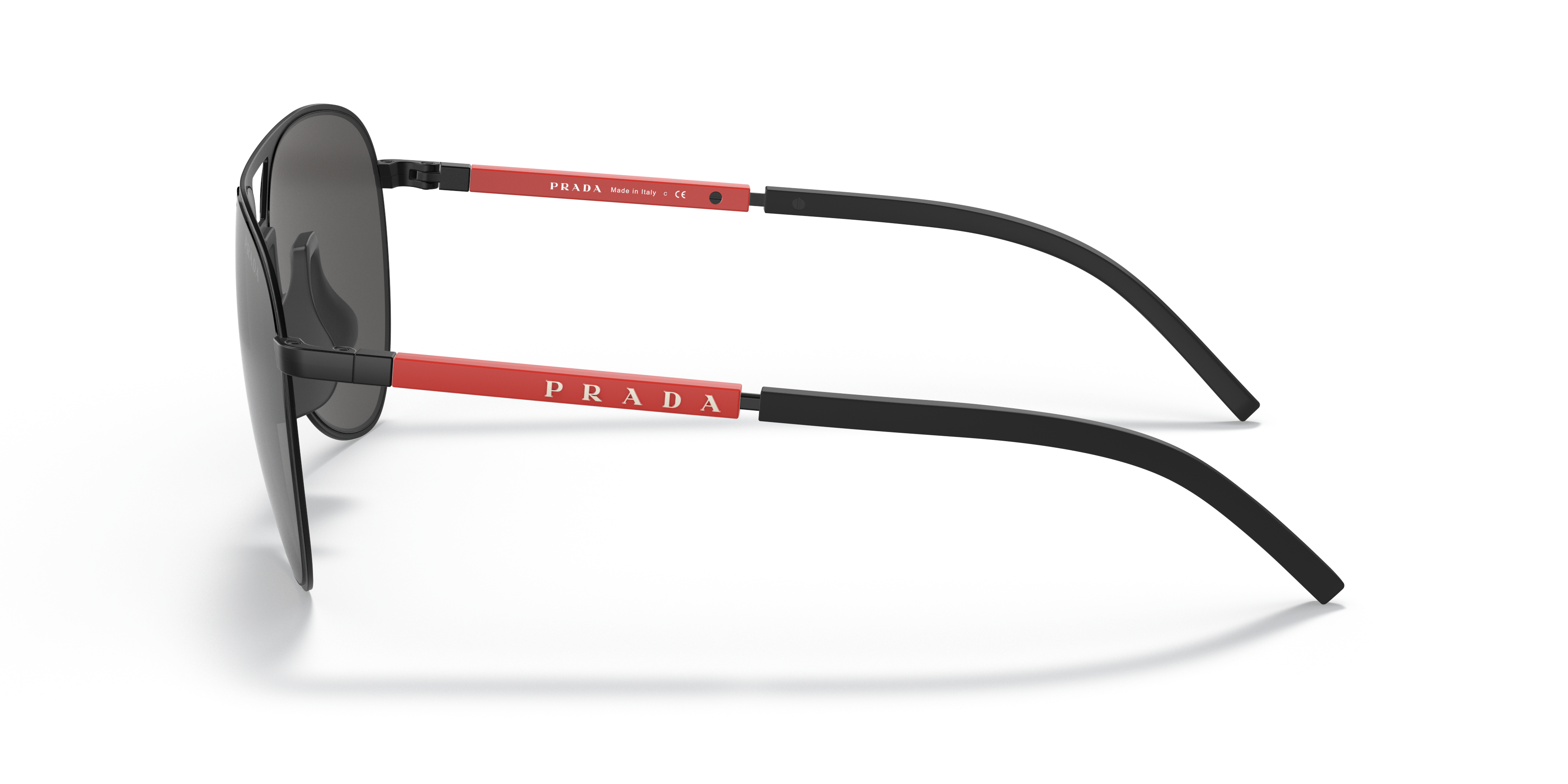 PS 51XS Matzwart MetaalSunglass Frames van B24, Zijaanzicht