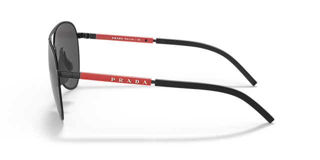 PS 51XS Matzwart MetaalSunglass Frames van B24, Zijaanzicht
