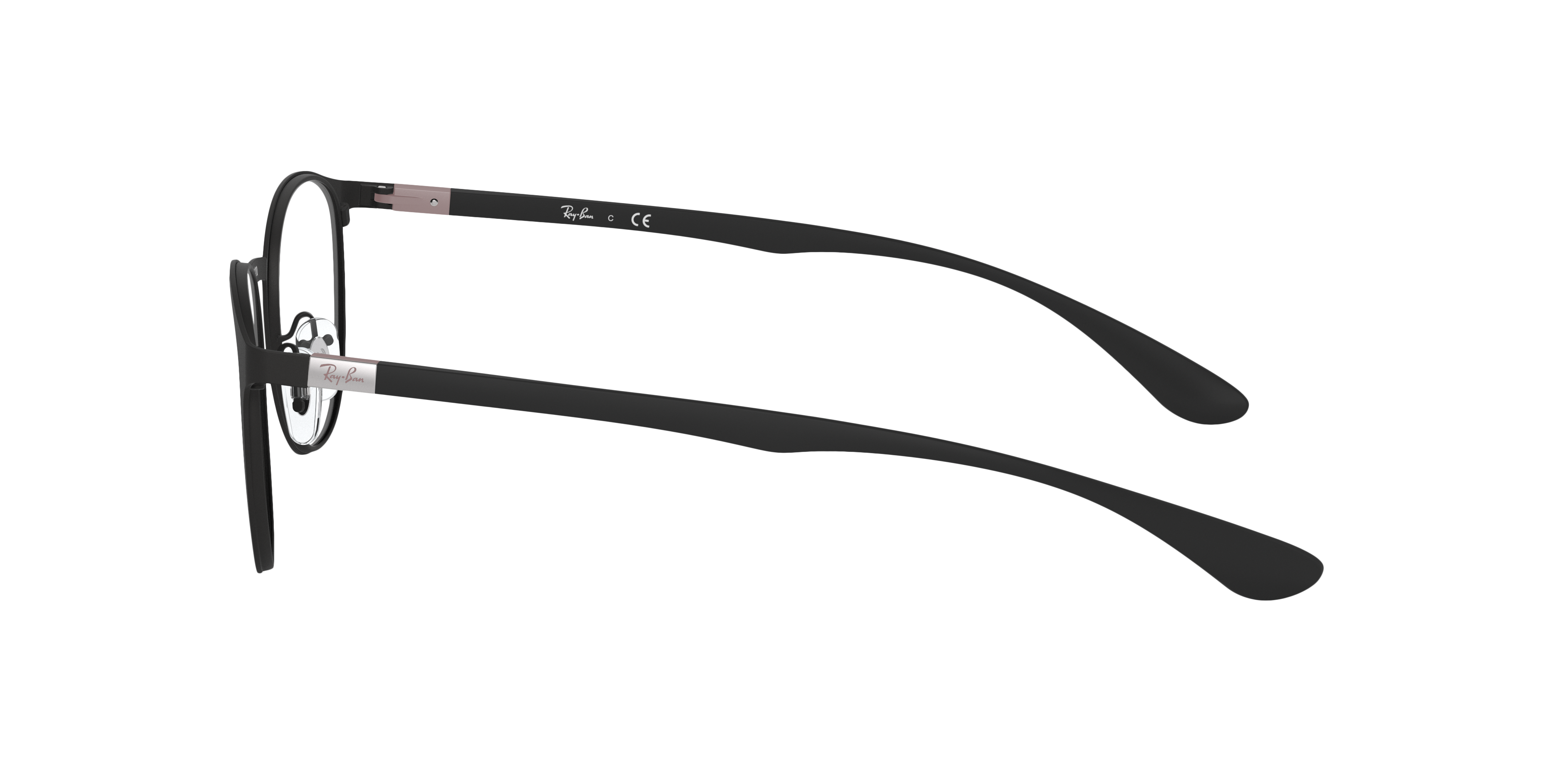 RB6355 Zwart MetaalEyeglass Frames van B24, Zijaanzicht