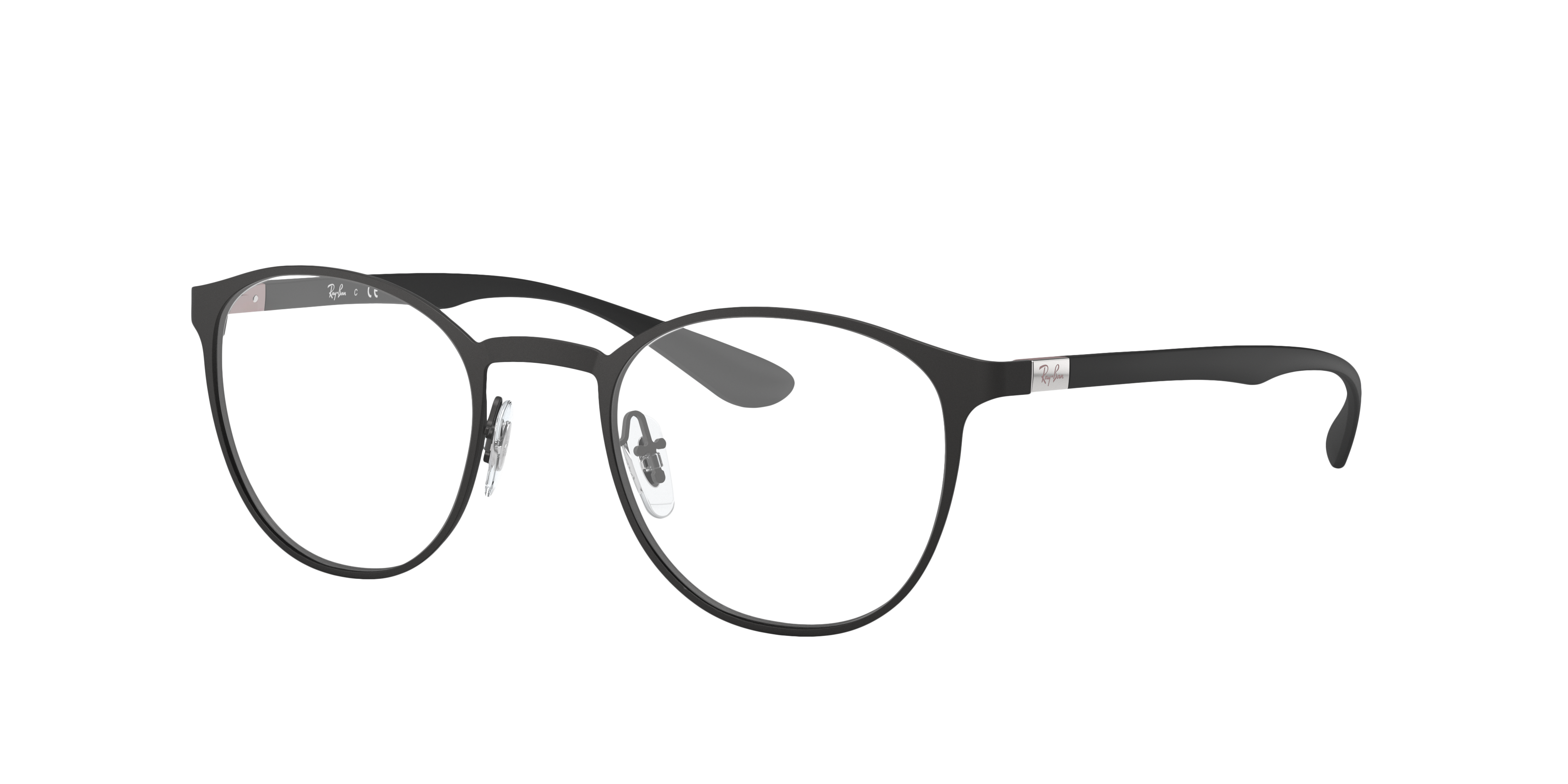 RB6355 Zwart MetaalEyeglass Frames van B24, Hoekweergave