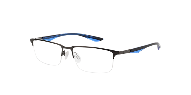 PU0064O Silber MetallEyeglass Frames von B24, Dreiviertelansicht