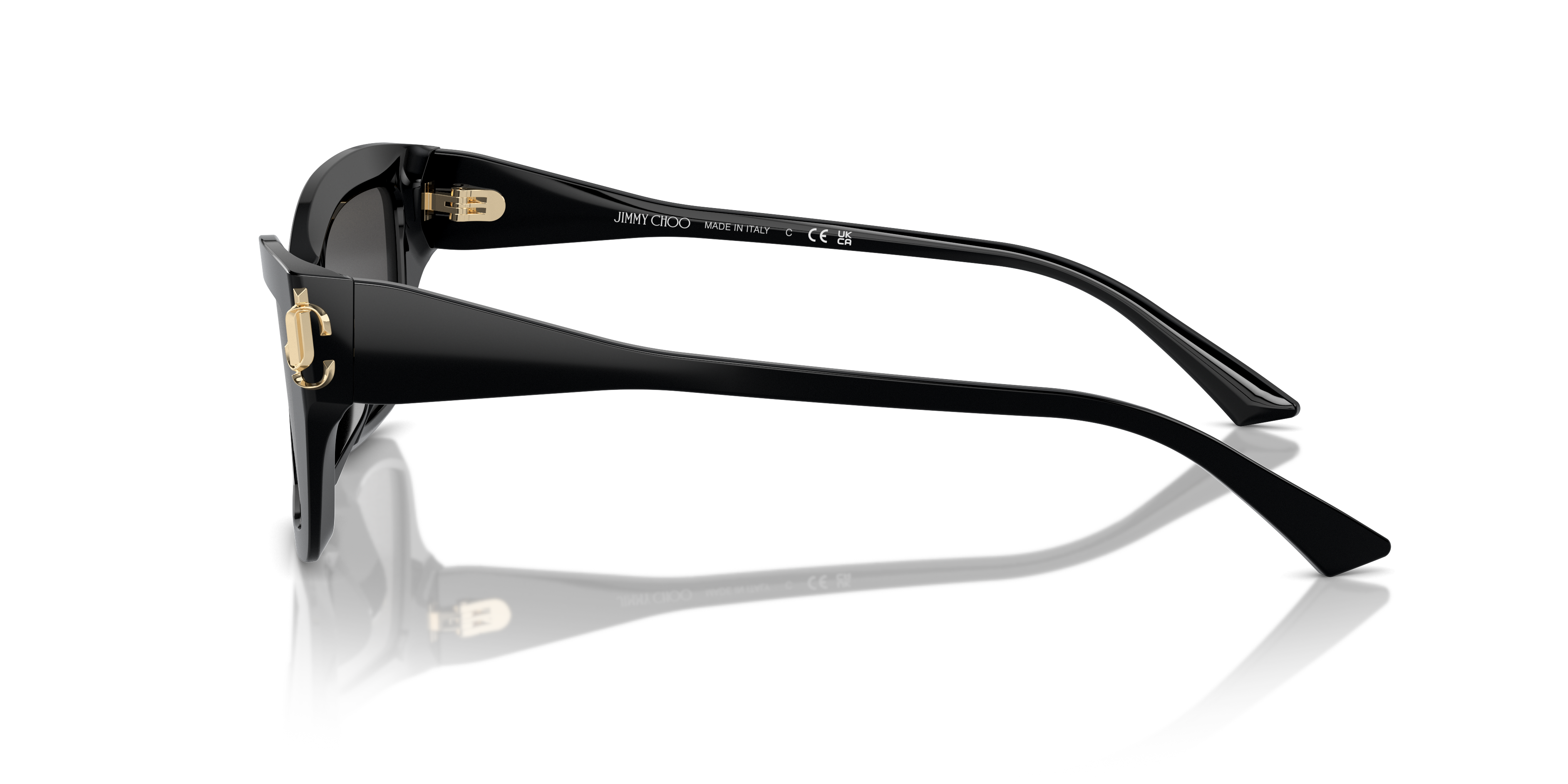 JC5011U Schwarz AcetatSunglass Frames von B24, Seitenansicht