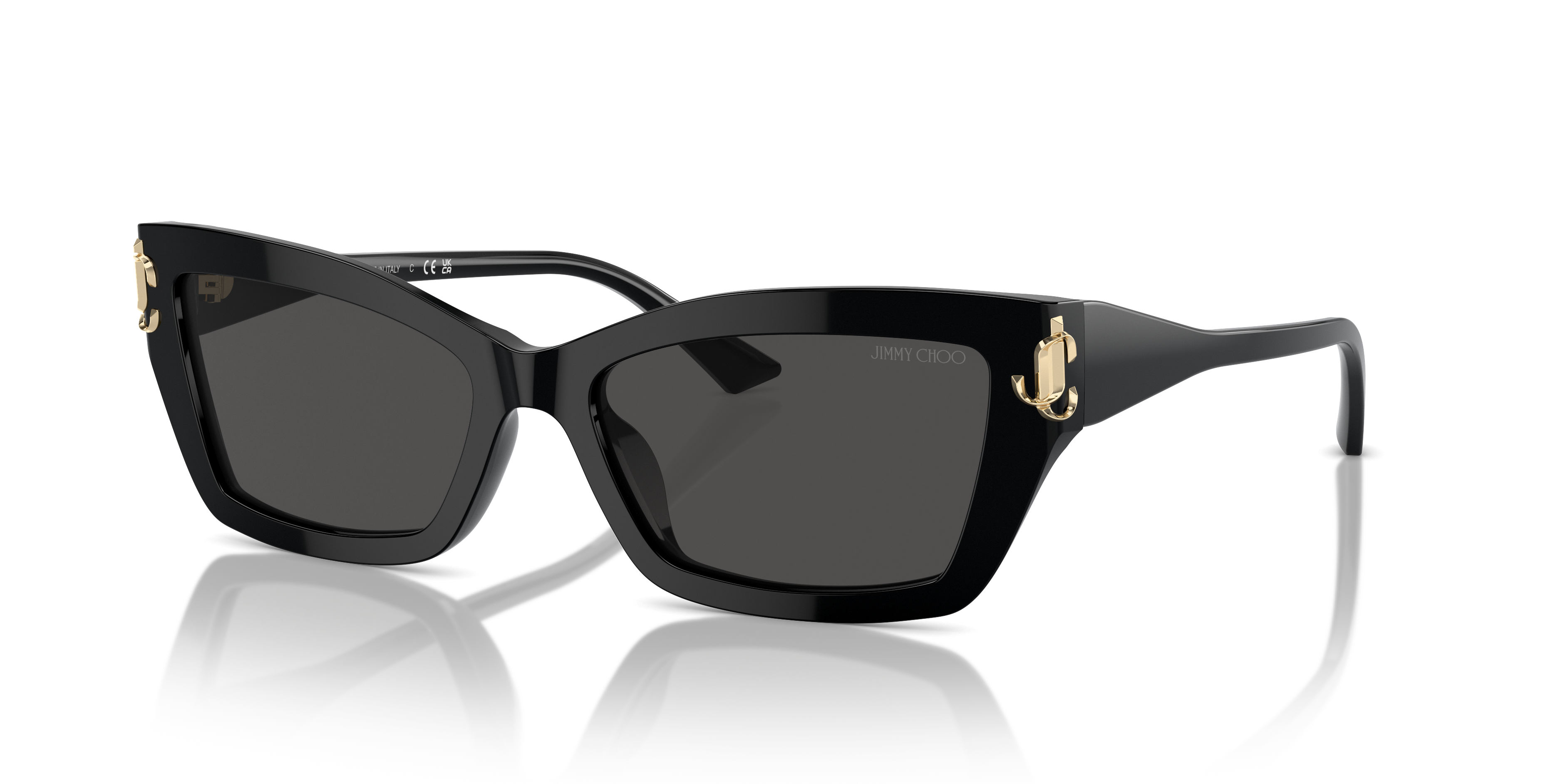 JC5011U Schwarz AcetatSunglass Frames von B24, Dreiviertelansicht