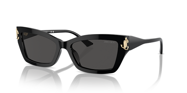 JC5011U Schwarz AcetatSunglass Frames von B24, Dreiviertelansicht