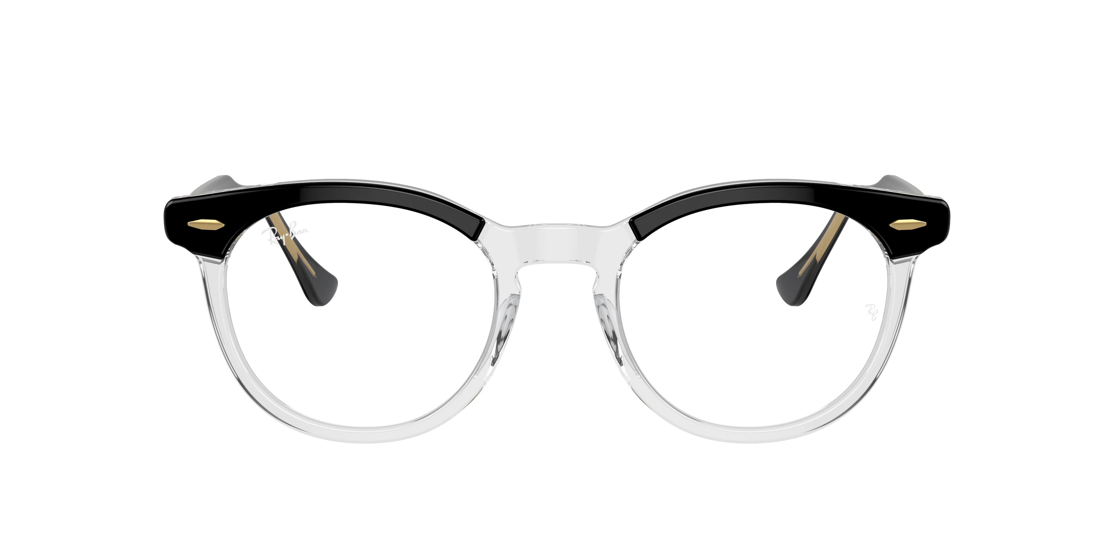 RB5598 Zwart op transparant AcetaatEyeglass Frames van B24, met getinte lenzen