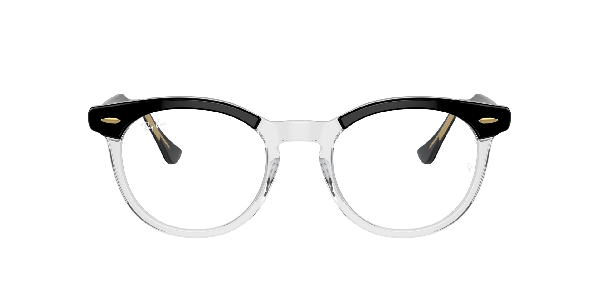 RB5598 Zwart op transparant AcetaatEyeglass Frames van B24, met getinte lenzen