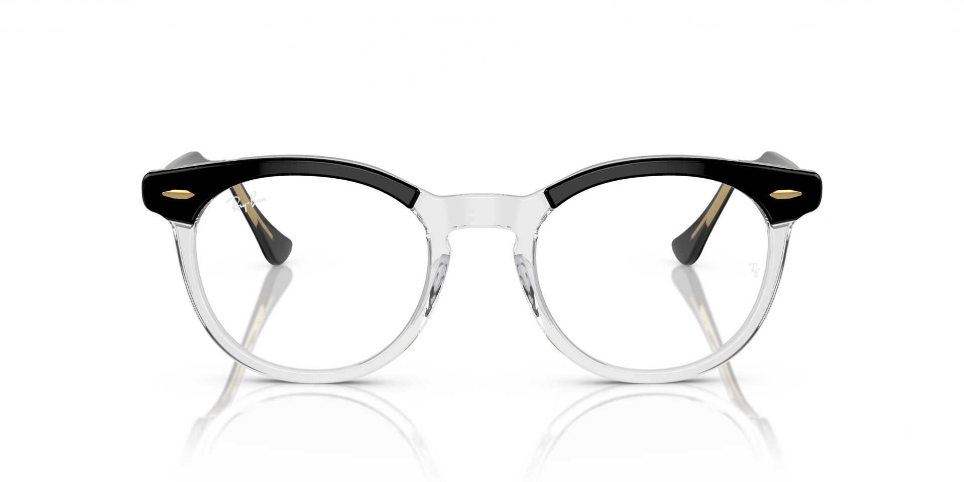 RB5598 Zwart op transparant AcetaatEyeglass Frames van B24, Vooraanzicht