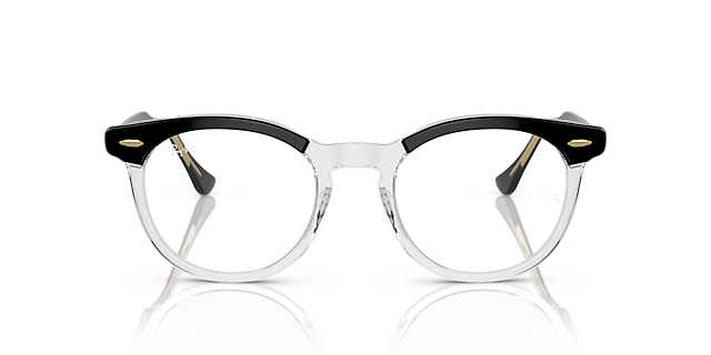 RB5598 Zwart op transparant AcetaatEyeglass Frames van B24, Vooraanzicht