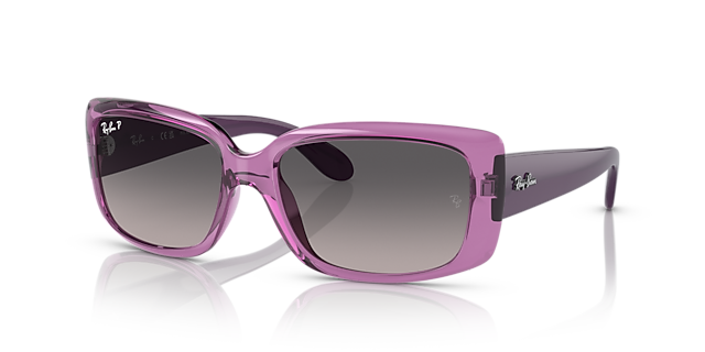 RB4389 Transparant violet KunststofSunglass Frames van B24, Hoekweergave