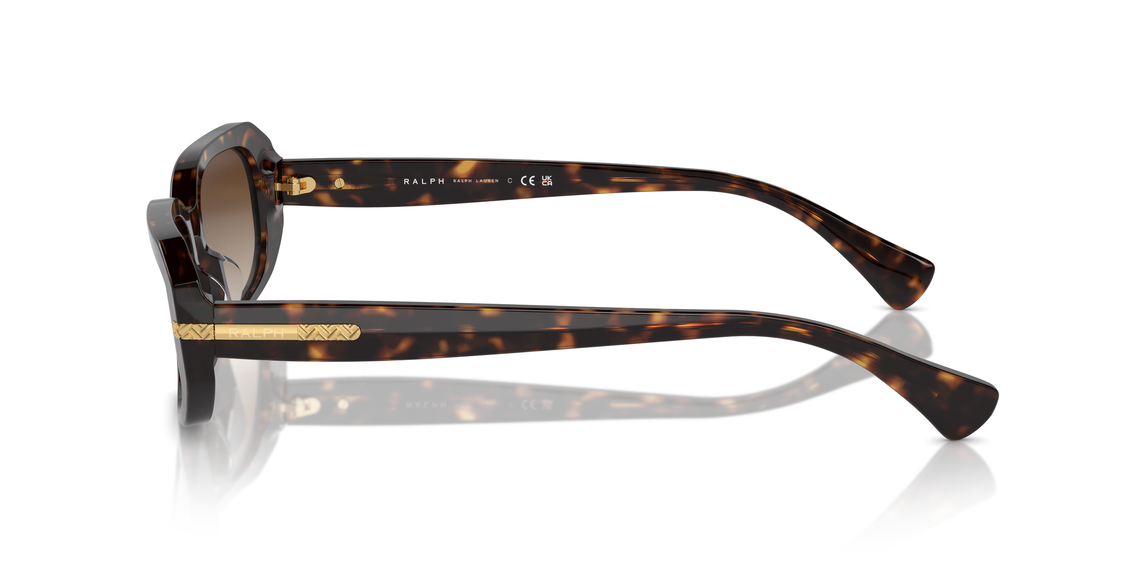 RA5311U Glanzend donker Havana AcetaatSunglass Frames van B24, Zijaanzicht