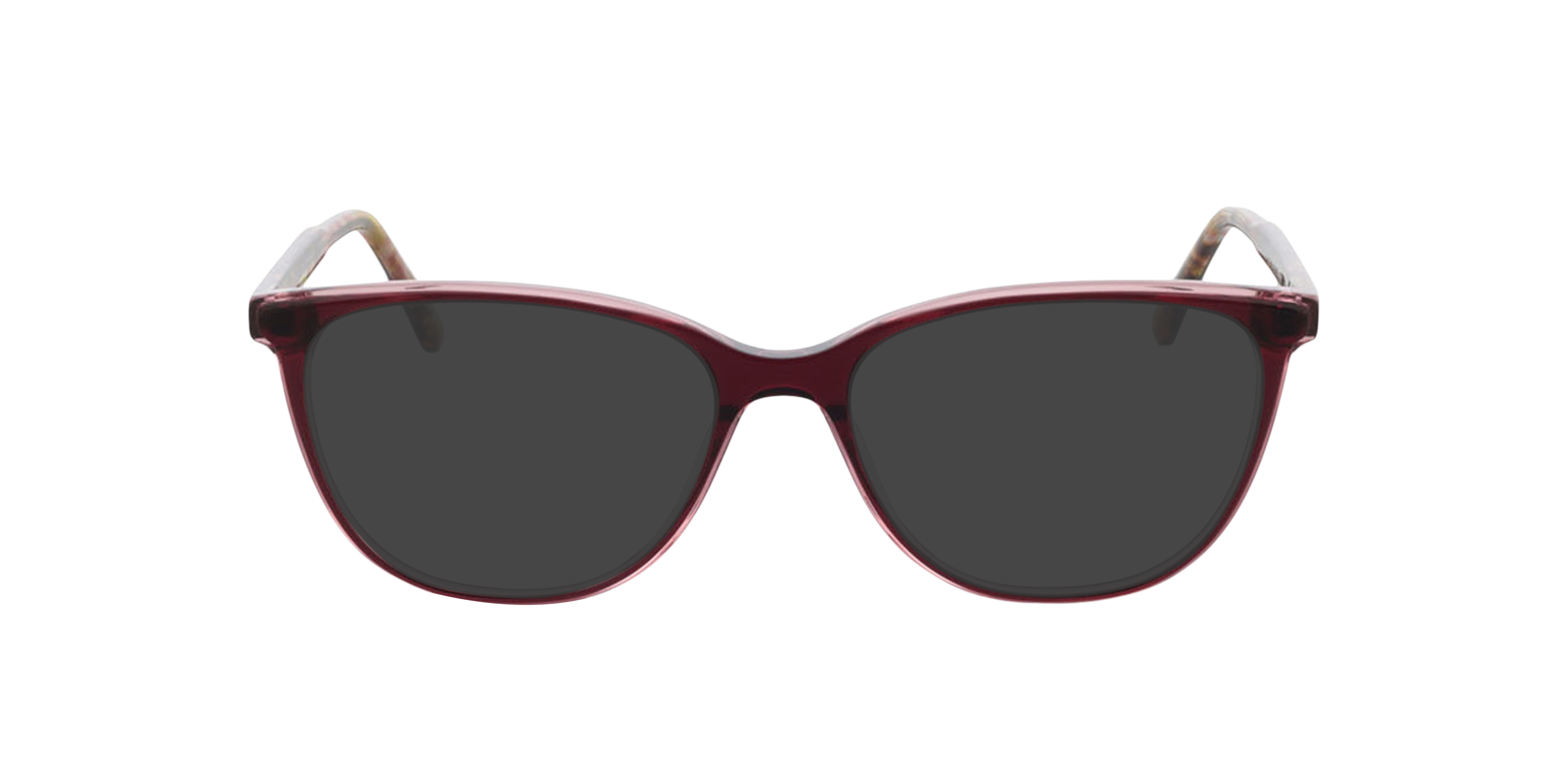 Milano Tweelaags kristal bordeauxrood AcetaatEyeglass Frames van B24, met getinte lenzen