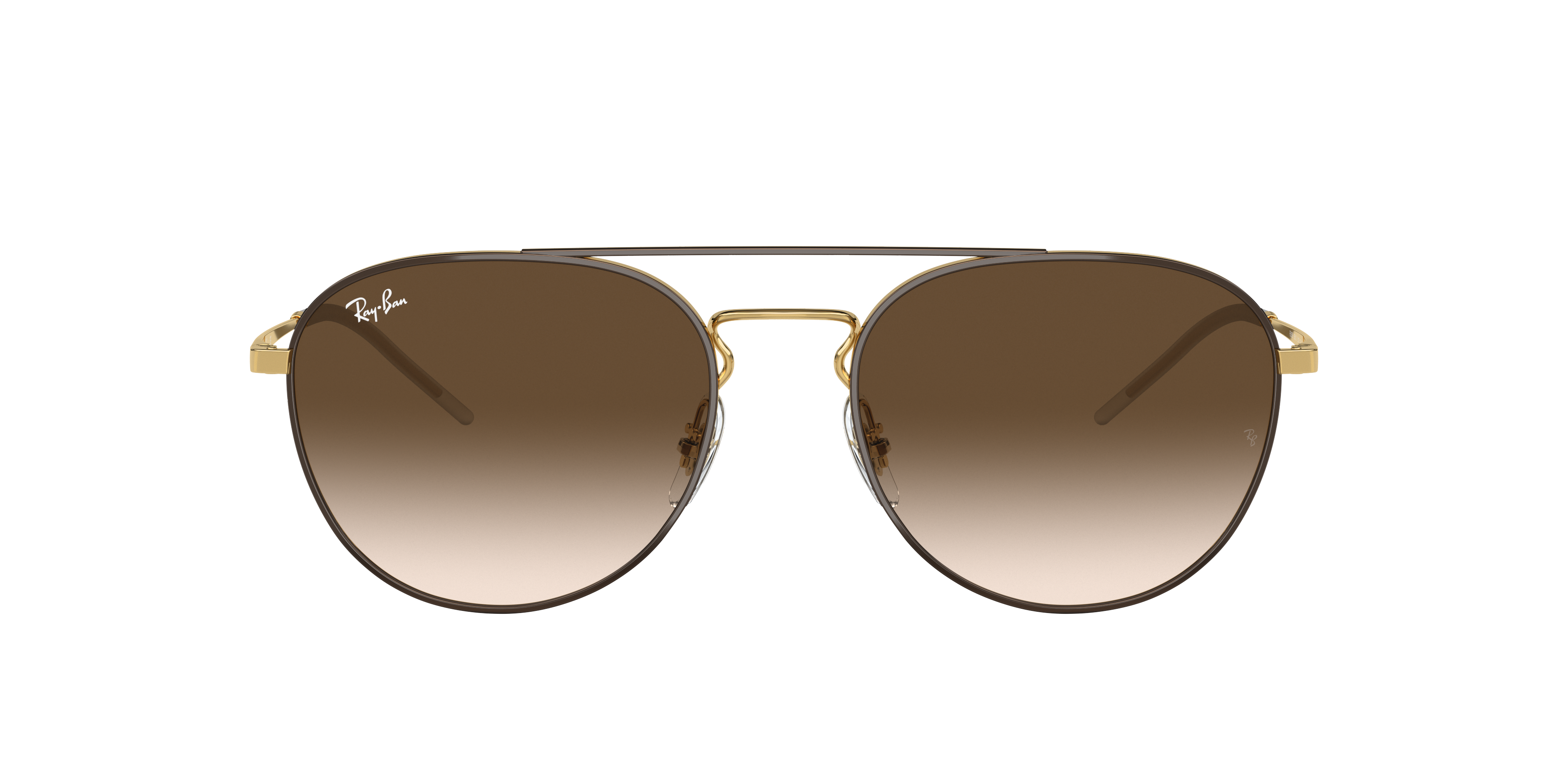 RB3589 Braun auf Gold MetallSunglass Frames von B24, mit getönten Gläsern