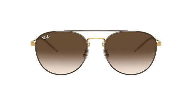 RB3589 Braun auf Gold MetallSunglass Frames von B24, mit getönten Gläsern